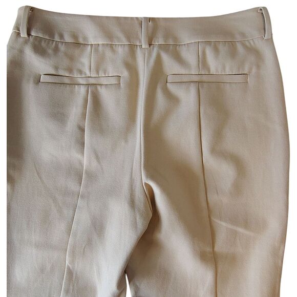 Chico's Beige Straight Leg High-rise Zip Front Pants with Pockets Size U.S. 6 R - Picture 3 of 9